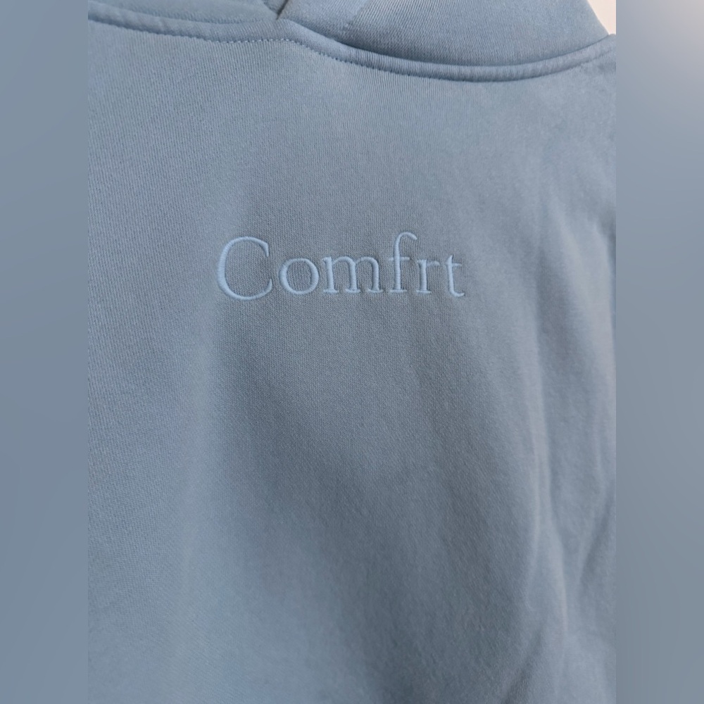 Comfrt Signature Astro Light Blue Cozy Hoodie & Jogger Set Size M - Picture 10 of 11